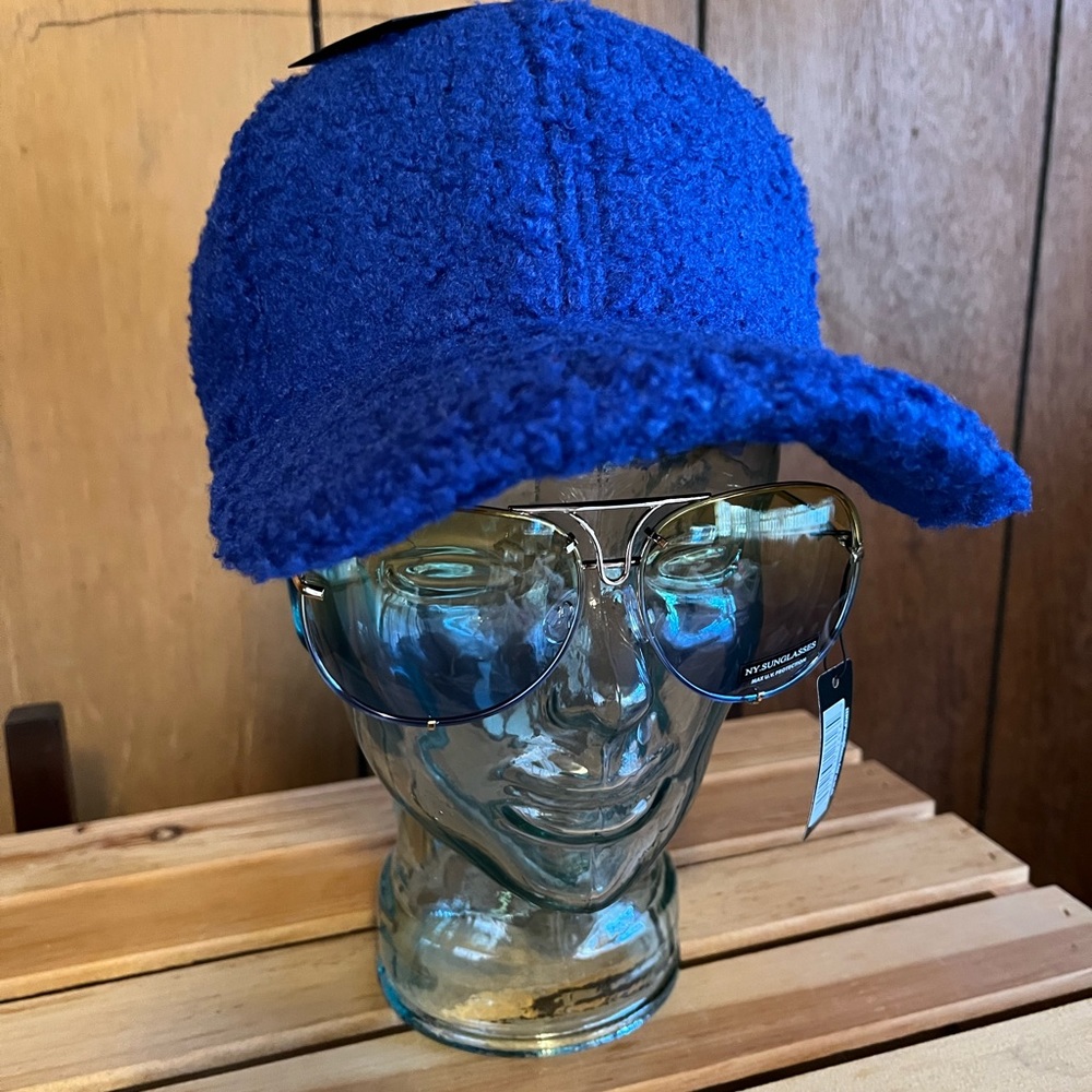 Royal Blue Teddy Fleece Winter Cap - Picture 9 of 15